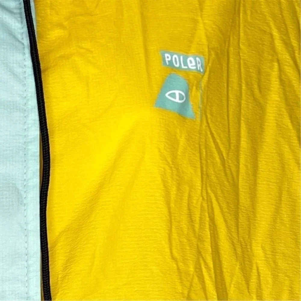 Poler‎ Womens L Colorblock 90s Style Vented Windbreaker Jacket Retro Streetwear